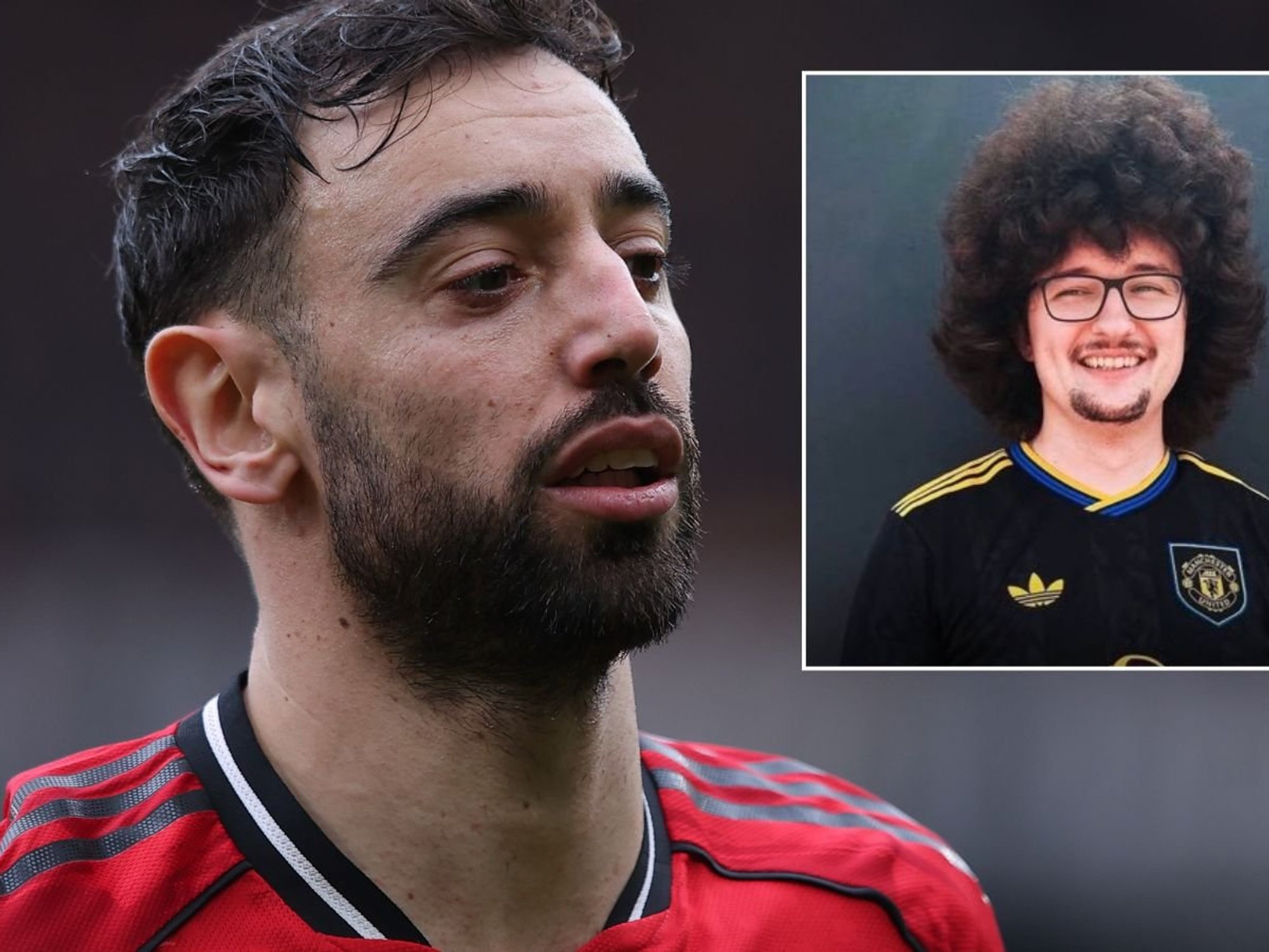 Bruno Fernandes gives blunt response when asked about Man Utd fan who won't cut his hair until fi...