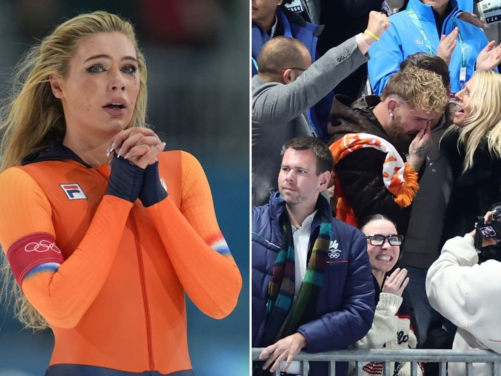 Jake Paul bursts into tears after fiancée Jutta Leerdam sets new Winter Olympics record