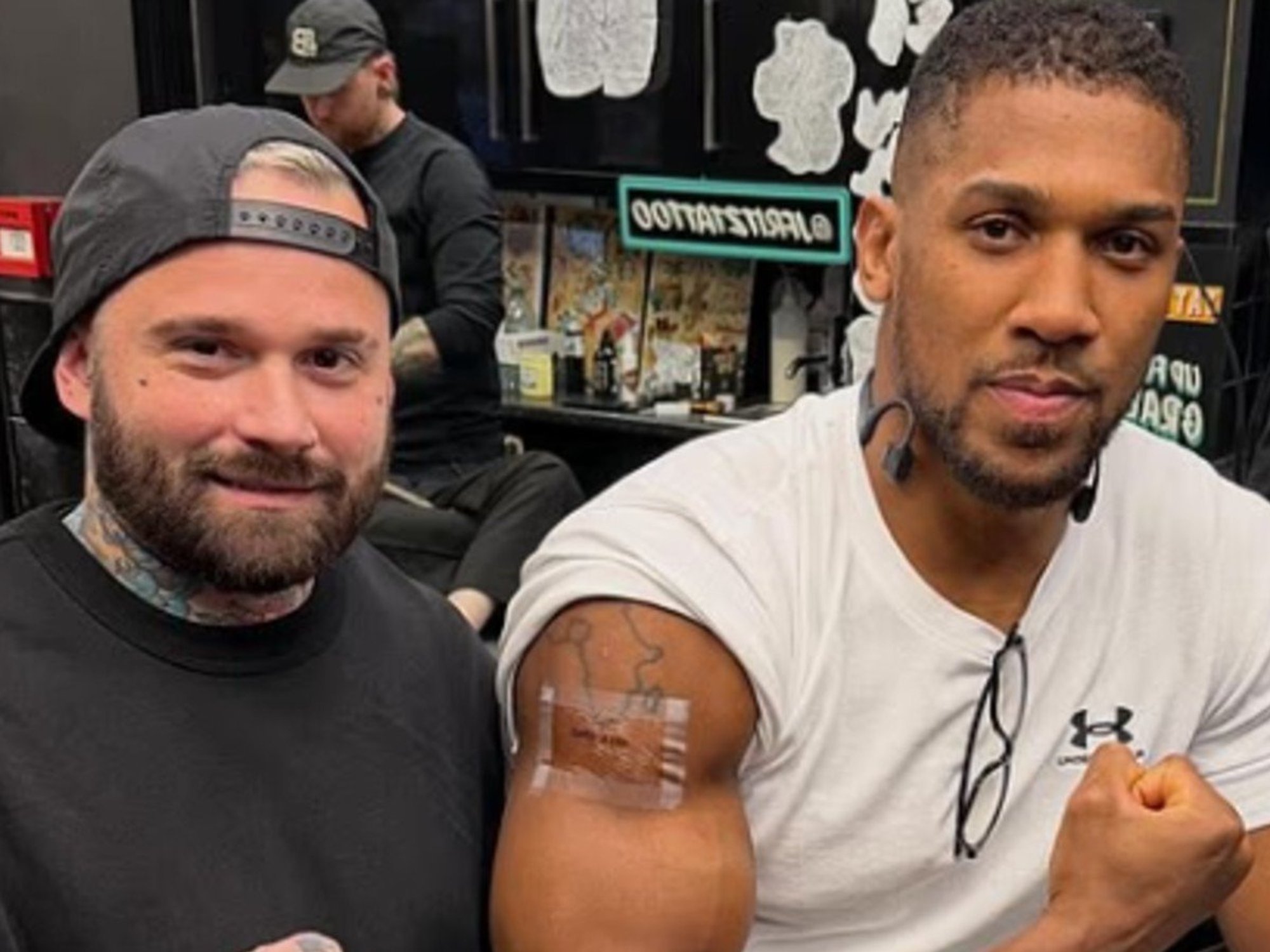 Anthony Joshua gets new tattoo paying tribute to his two friends who were killed in horror car crash
