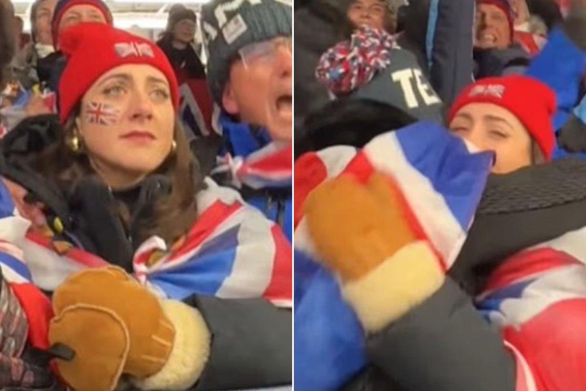 Matt Weston's fiancee's emotional reaction to Winter Olympics gold medal caught on camera