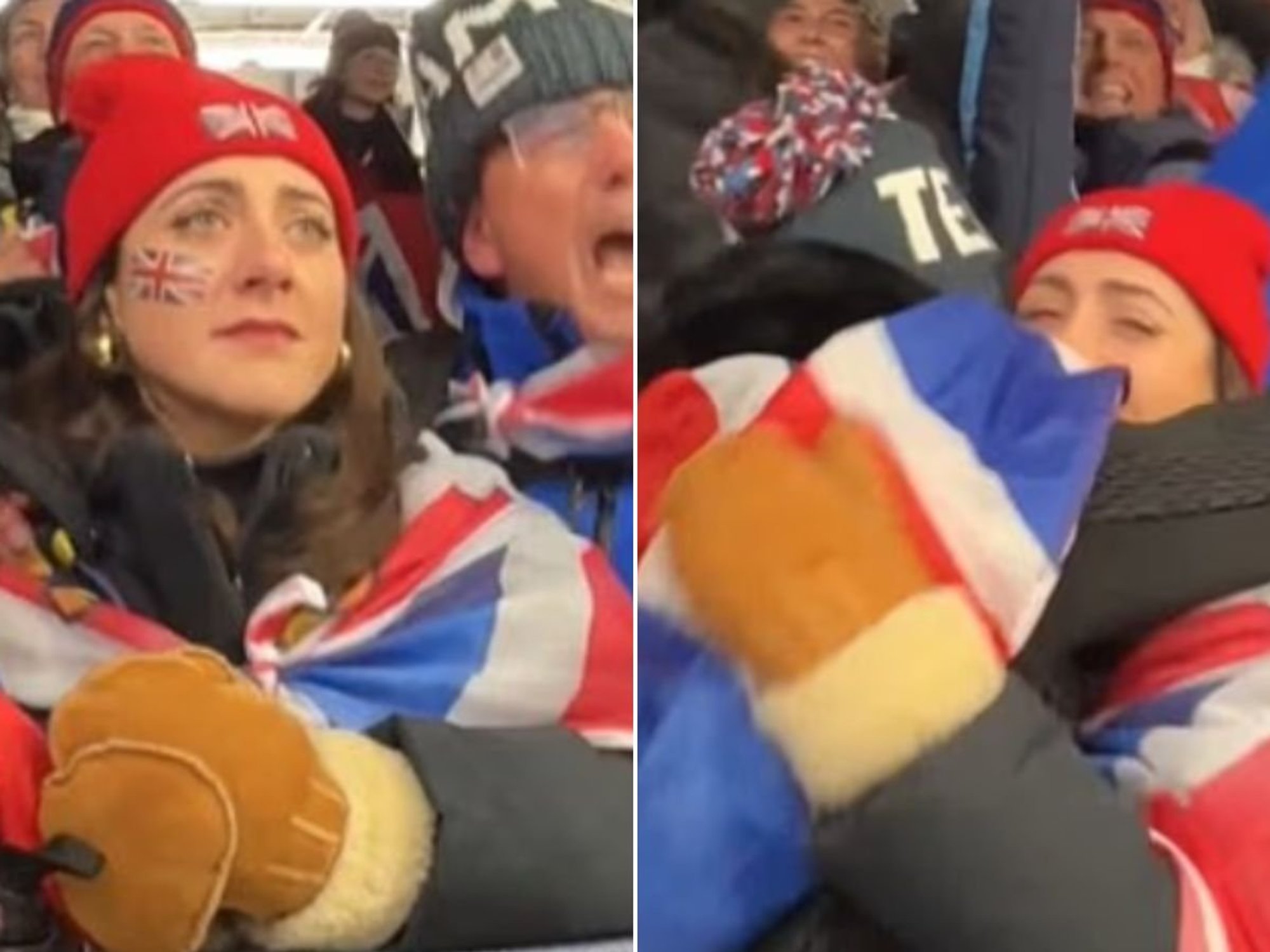 Matt Weston's fiancee's emotional reaction to Winter Olympics gold medal caught on camera