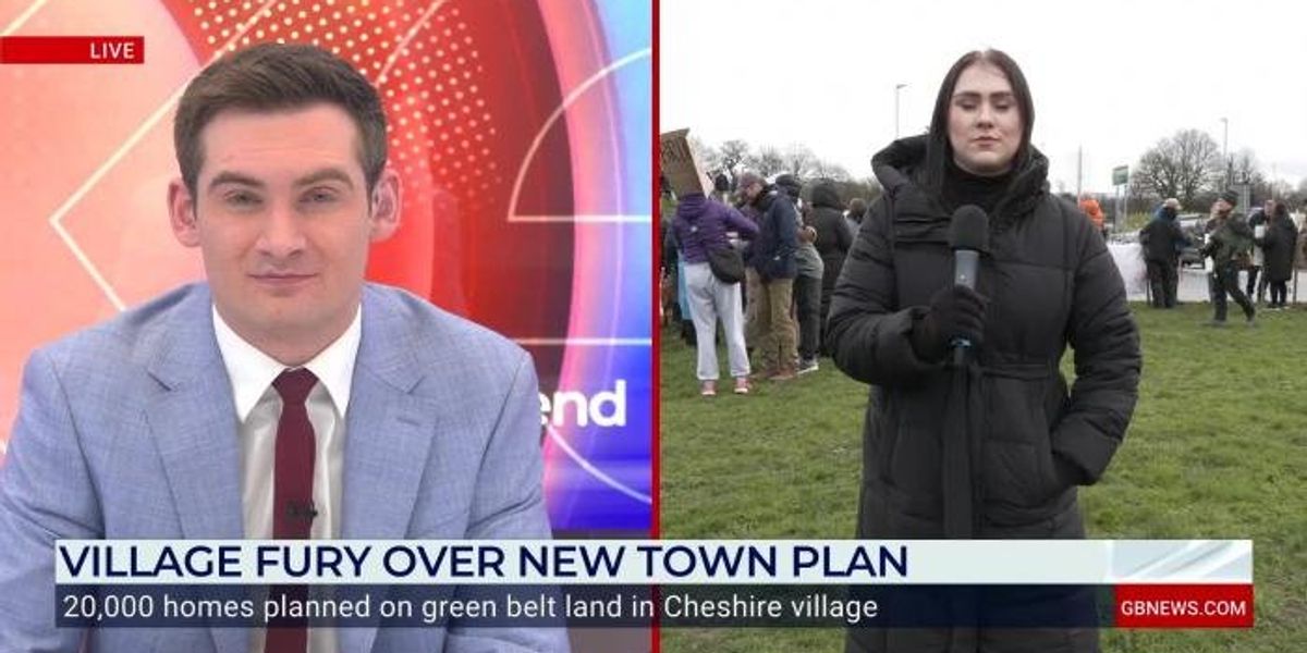 WATCH: Adlington locals protest plans for 20,000 homes on green belt land WATCH: Adlington locals protest plans for 20,000 homes on green belt land