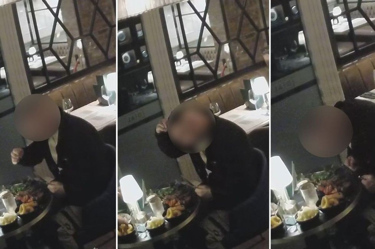 'Aggressive' diners caught on CCTV 'planting hair in their food' before refusing to pay £165 bill