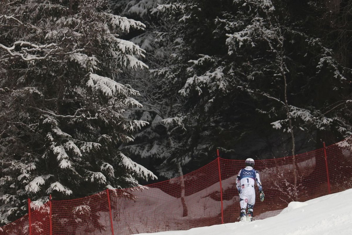 Winter Olympics skier storms off into the woods after missing out on gold days after grandfather's death