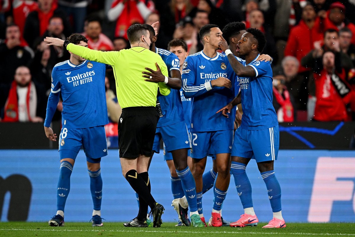 Vinicius Jr leaves pitch over alleged racist abuse as Real Madrid clash vs Benfica descends into chaos