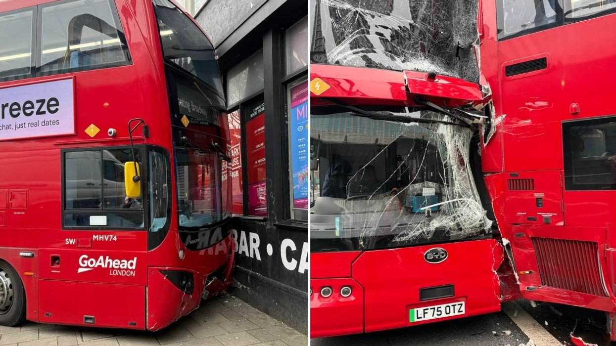 Six people in hospital after London bus crash horror outside popular theatre