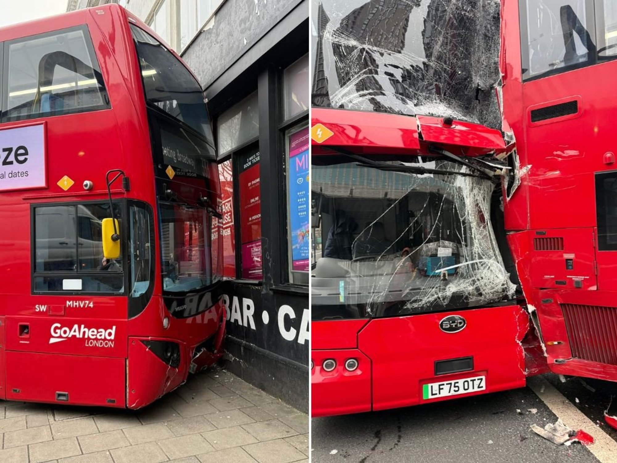 London bus crash horror leaves several injured as emergency services rush to scene