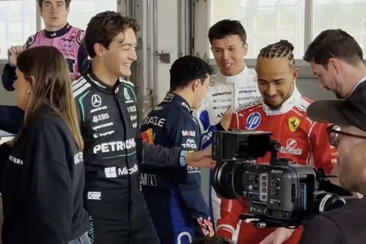 Lewis Hamilton gives brutal response after George Russell's cheeky question on Kim Kardashian rumours