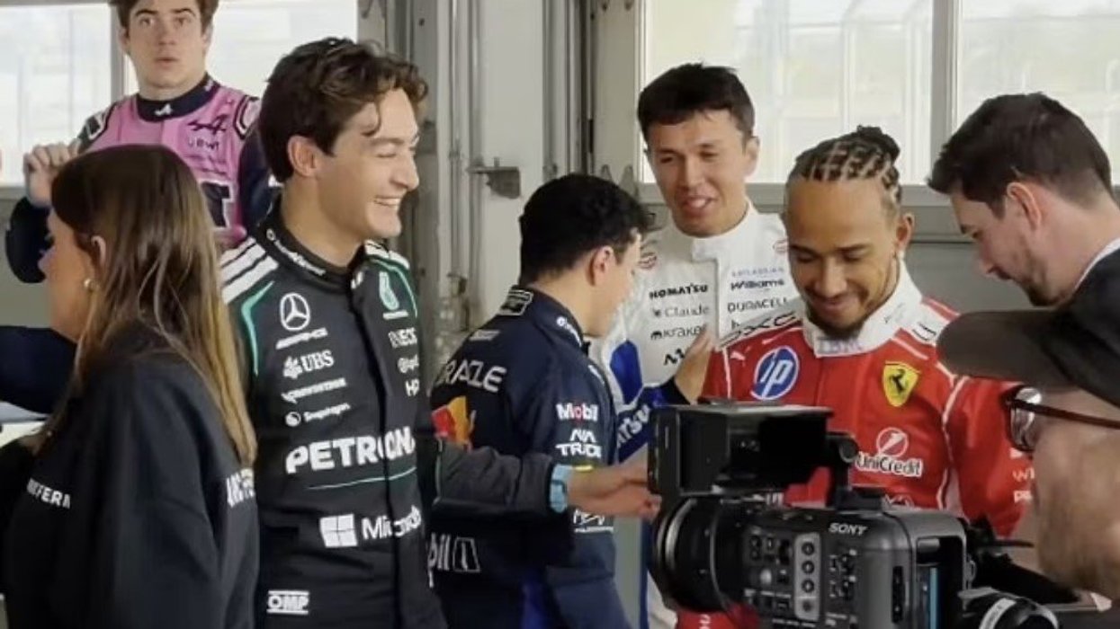 Lewis Hamilton gives brutal response after George Russell's cheeky question on Kim Kardashian rumours