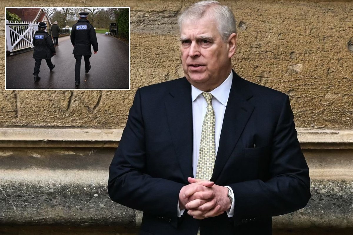Convoy of police search Andrew Mountbatten-Windsor’s former home on his 66th birthday