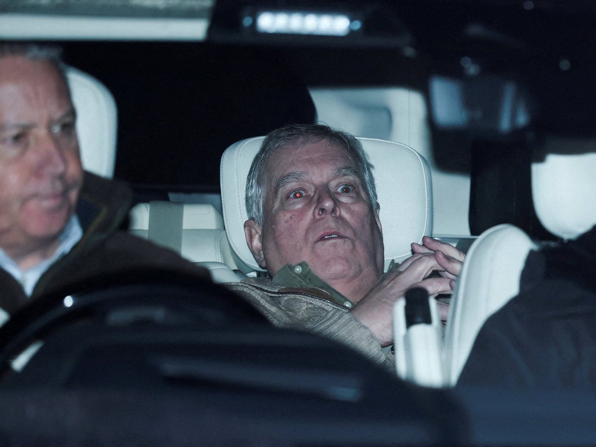 Andrew Mountbatten-Windsor pictured in back of car as former royal released from police station