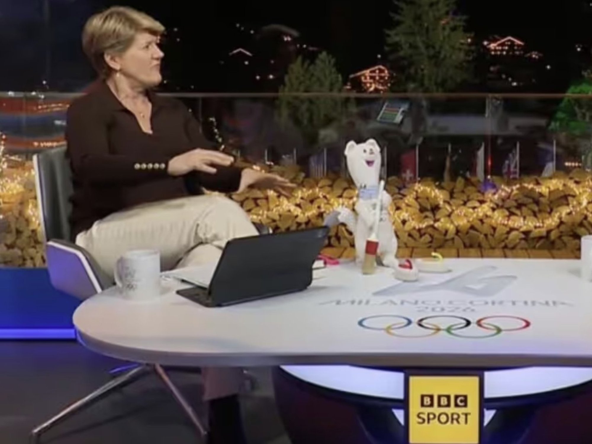 BBC host Clare Balding fights back tears after emotional Winter Olympics interview