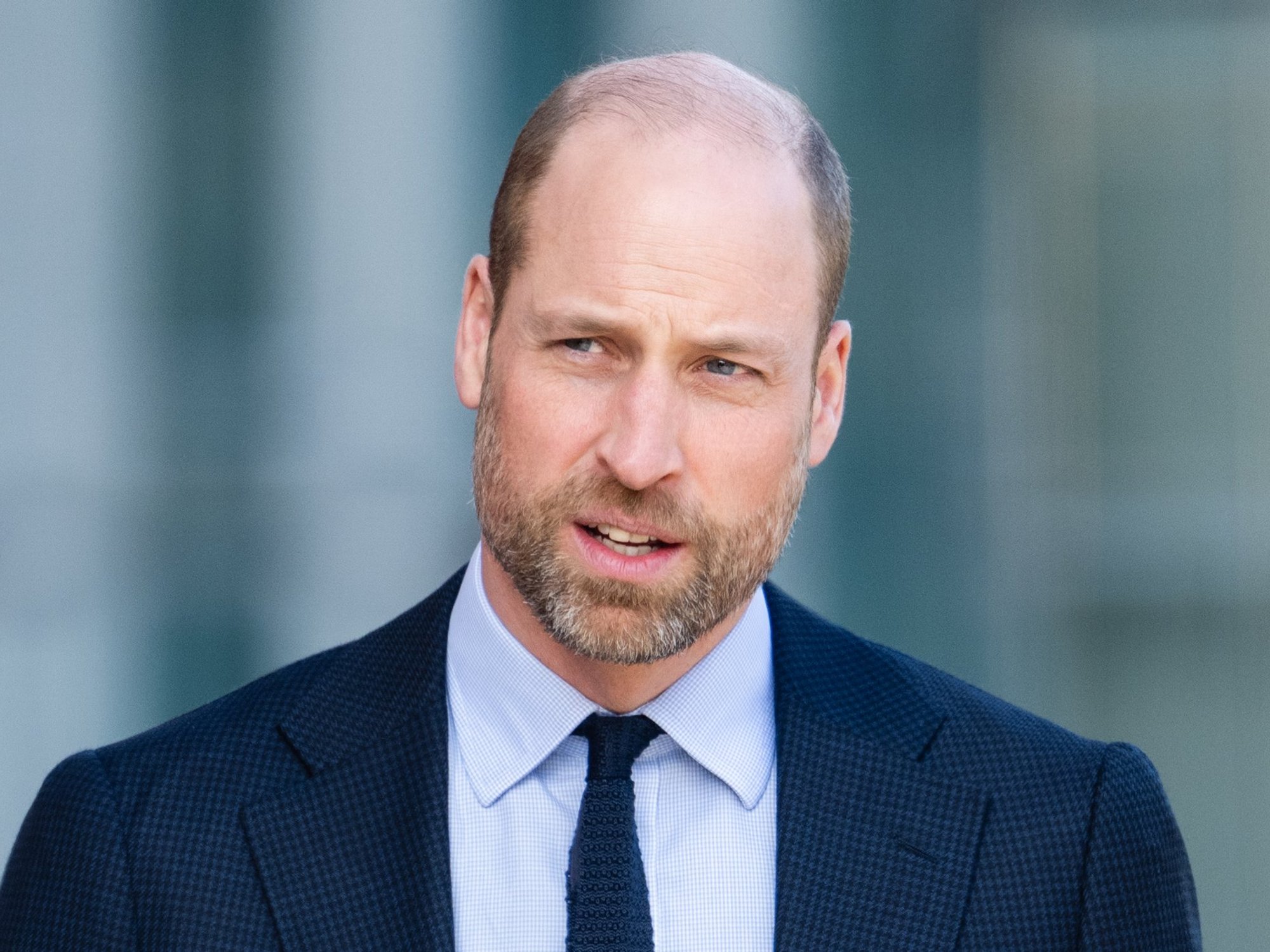 William makes first public appearance since admitting he was 'not in a calm state' after Andrew's arrest