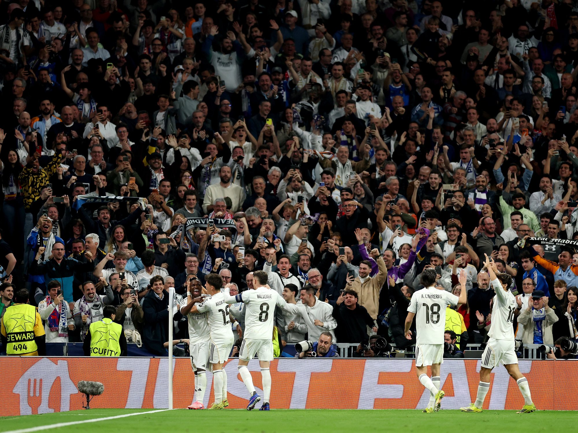 Vinicius Jr makes pointed celebration after scoring vs Benfica amid alleged racism storm
