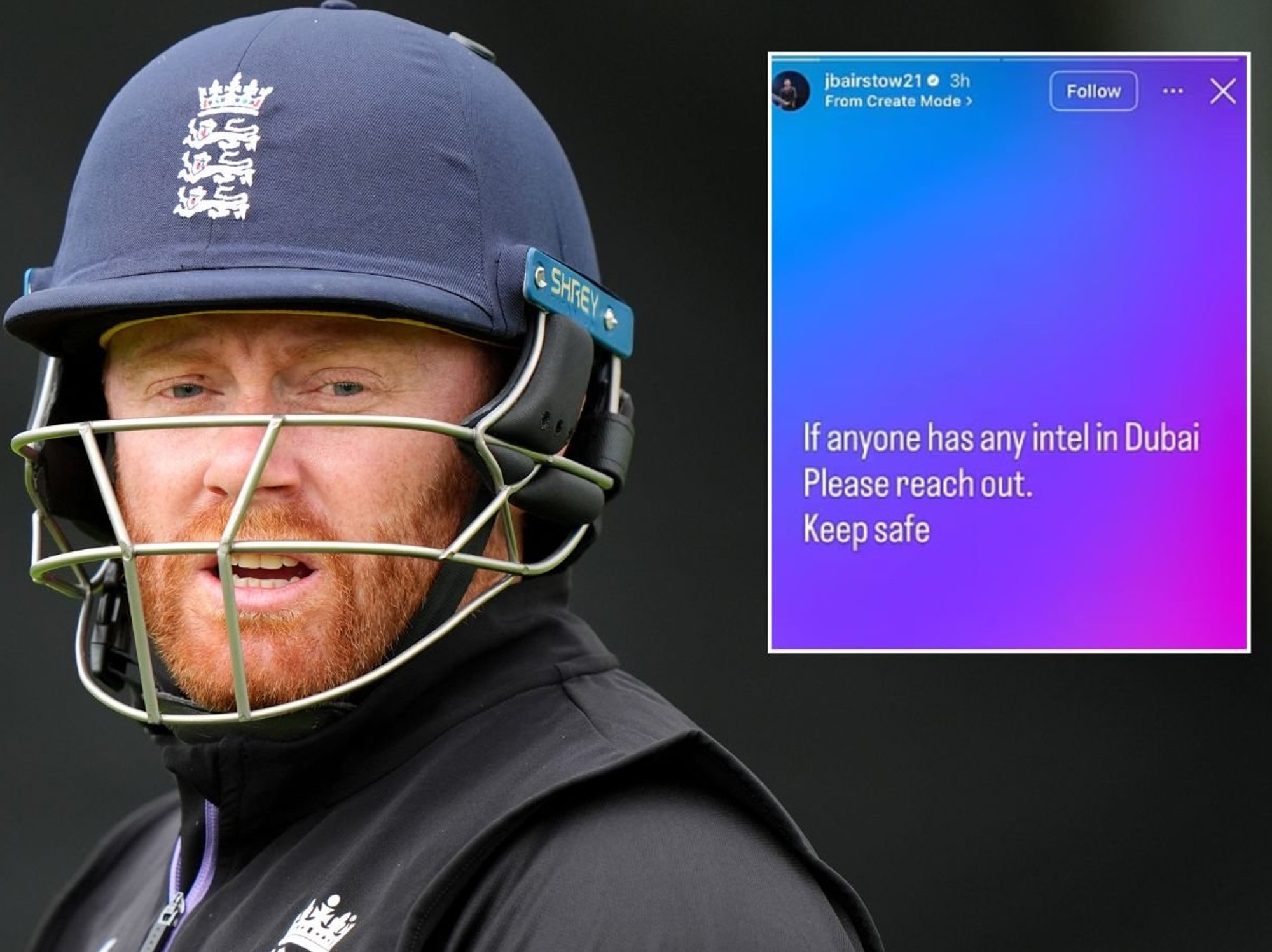 England cricket coach issues plea for help on social media amid Iran missiles