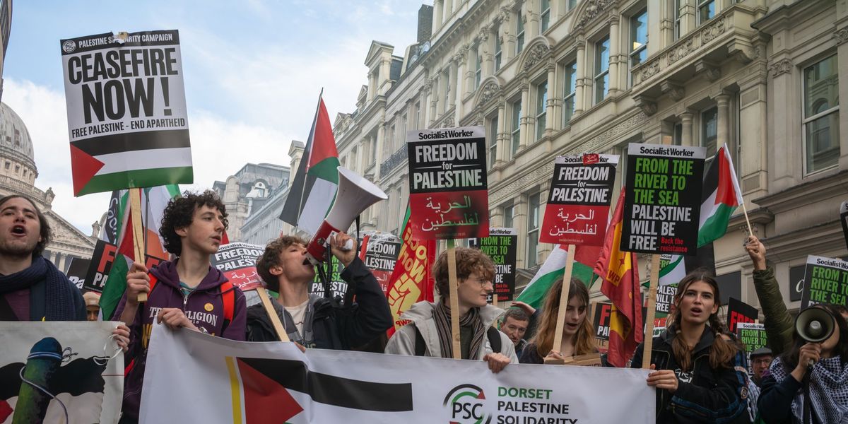 Pro-Palestine demonstrators receive major boost with £3million war chest funded by selling flags and scarves Pro-Palestine demonstrators receive major boost with £3million war chest funded by selling flags and scarves