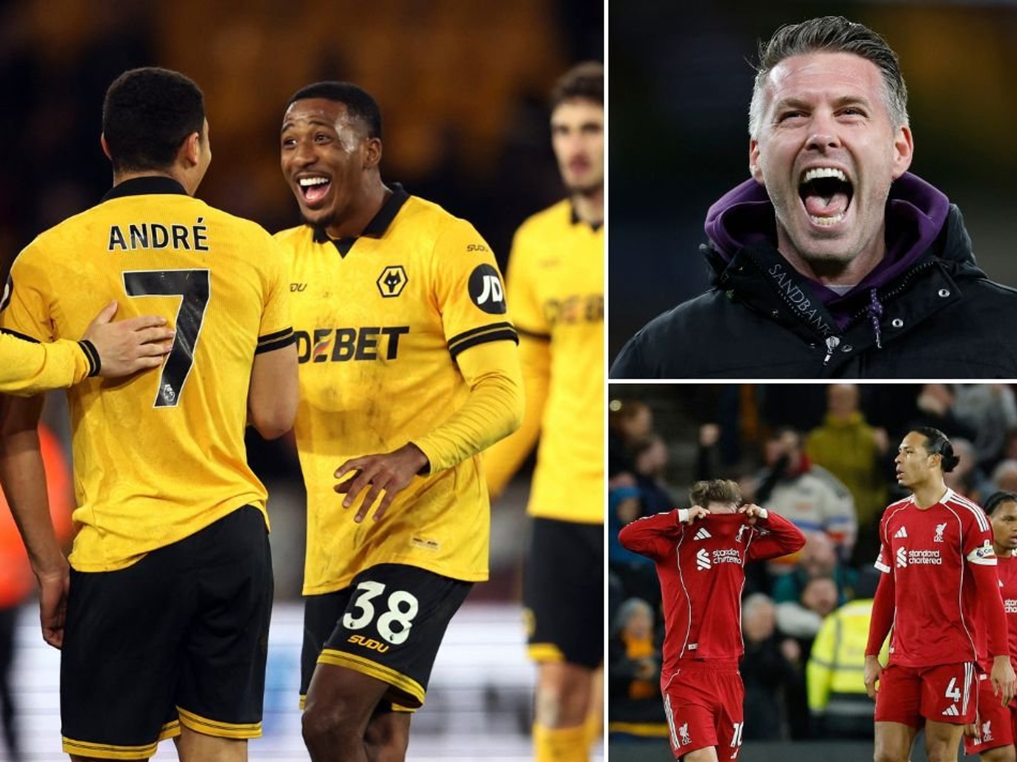 Liverpool suffer last-gasp defeat to bottom-placed Wolves to put Arne Slot under major pressure