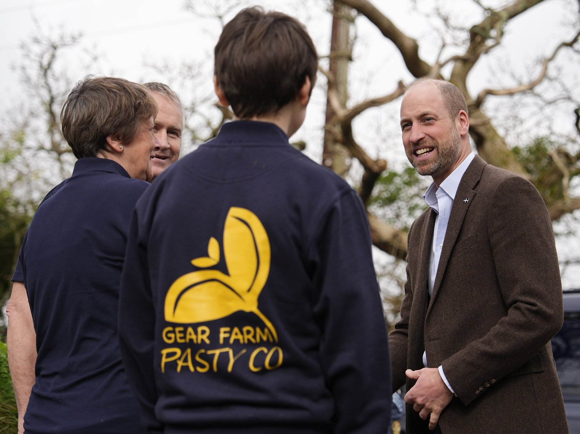 Prince William visits English town after 123mph winds severely damaged thousands of homes