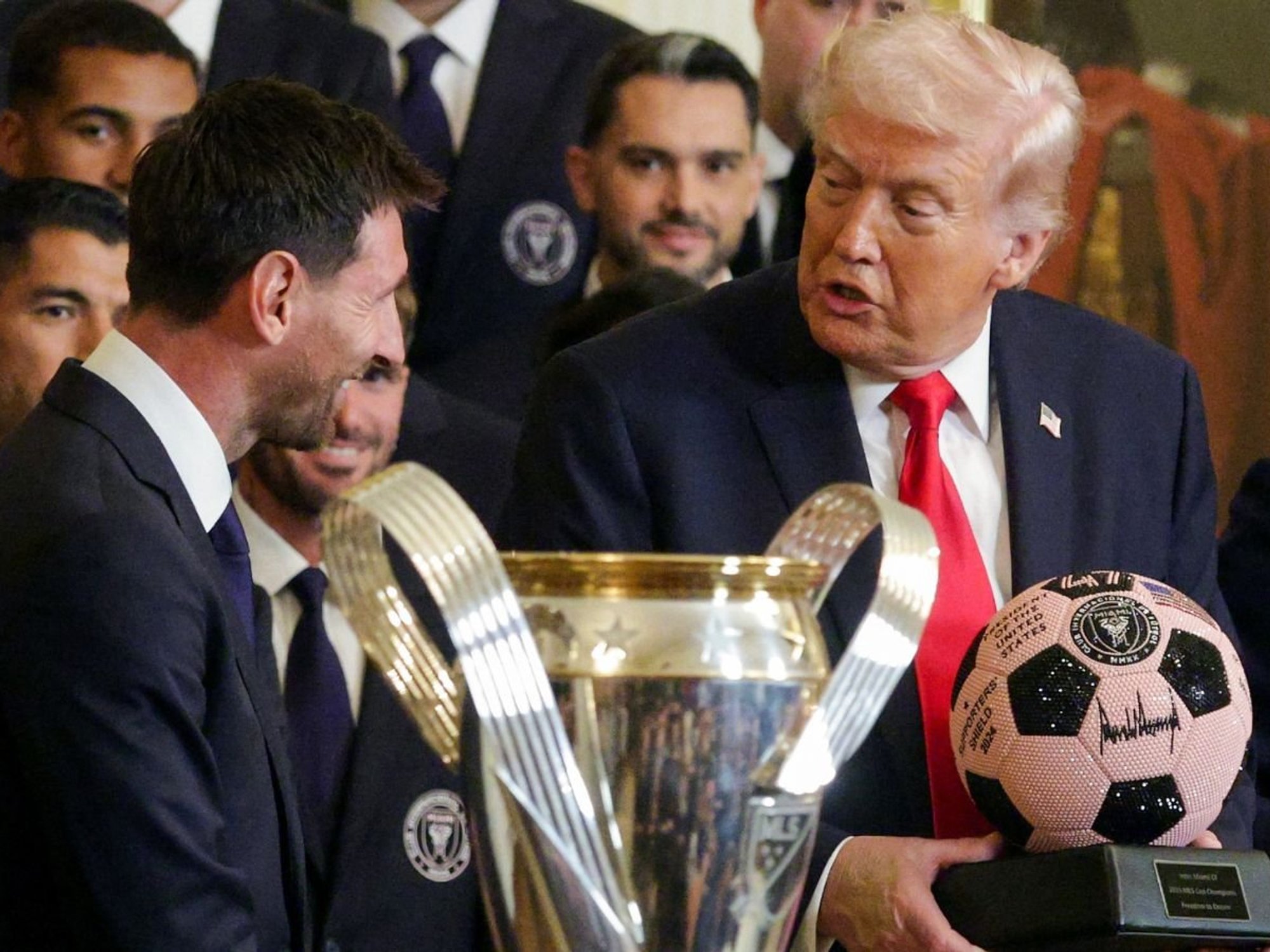 Donald Trump praises Lionel Messi decision as Inter Miami team visit White House