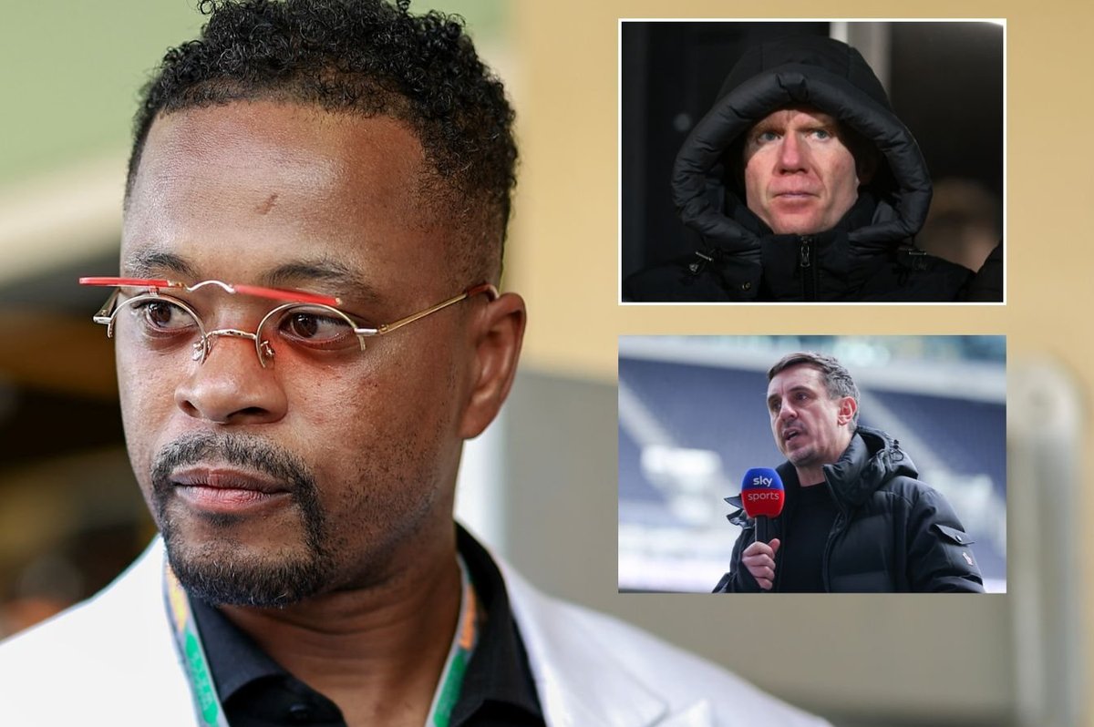 Patrice Evra furious with Paul Scholes and Gary Neville as Man Utd icon hits out at old teammates