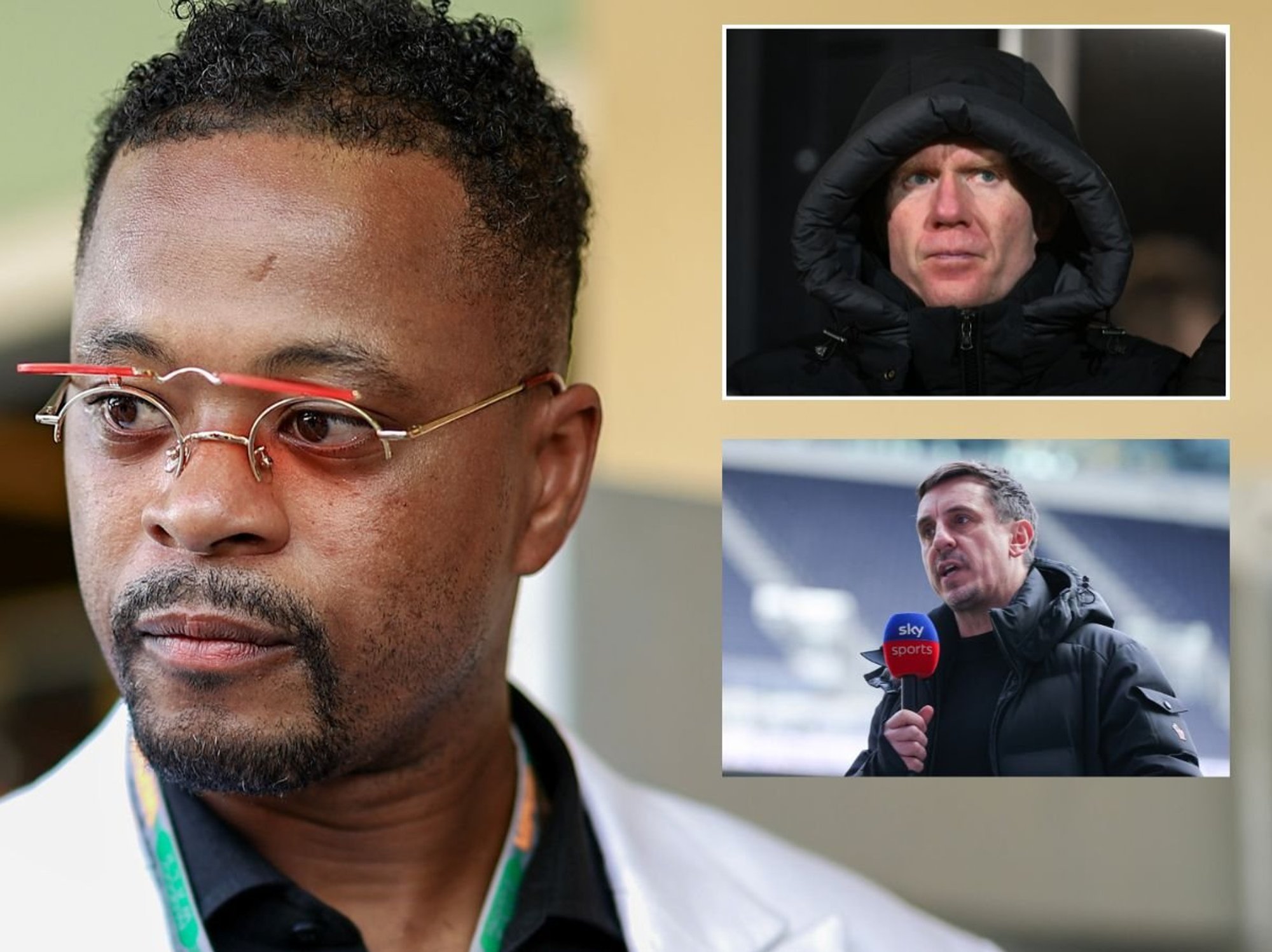 Patrice Evra furious with Paul Scholes and Gary Neville as Man Utd icon hits out at old teammates