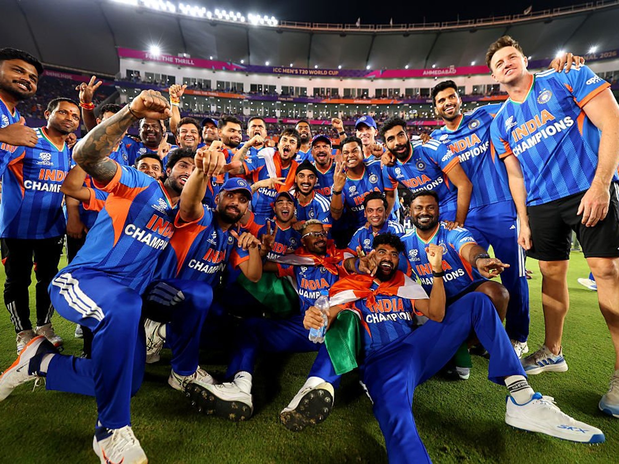 India make history after thrashing New Zealand in T20 World Cup final to defend title