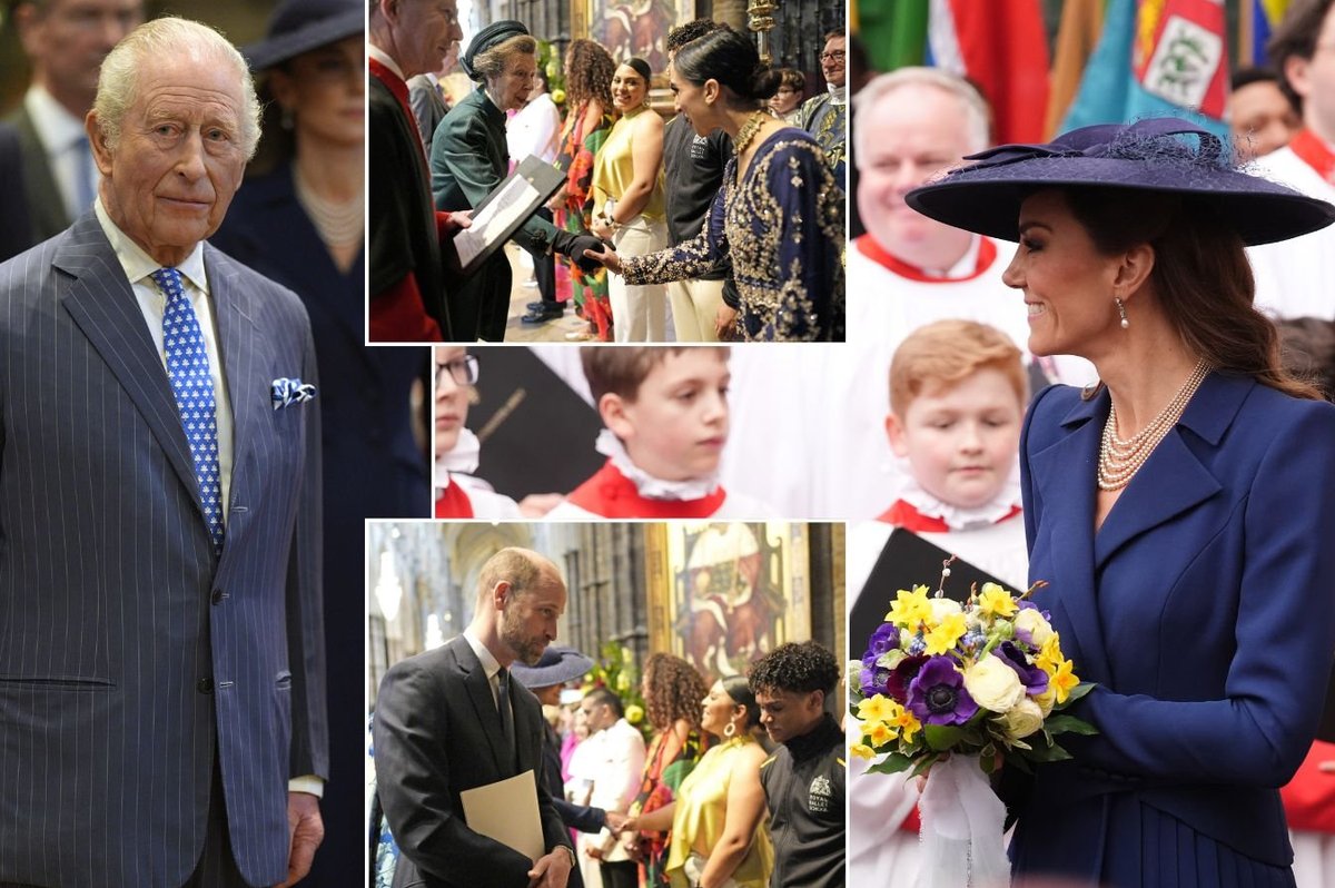 King Charles leads Royal Family at Commonwealth Day Service as William and Catherine support monarch