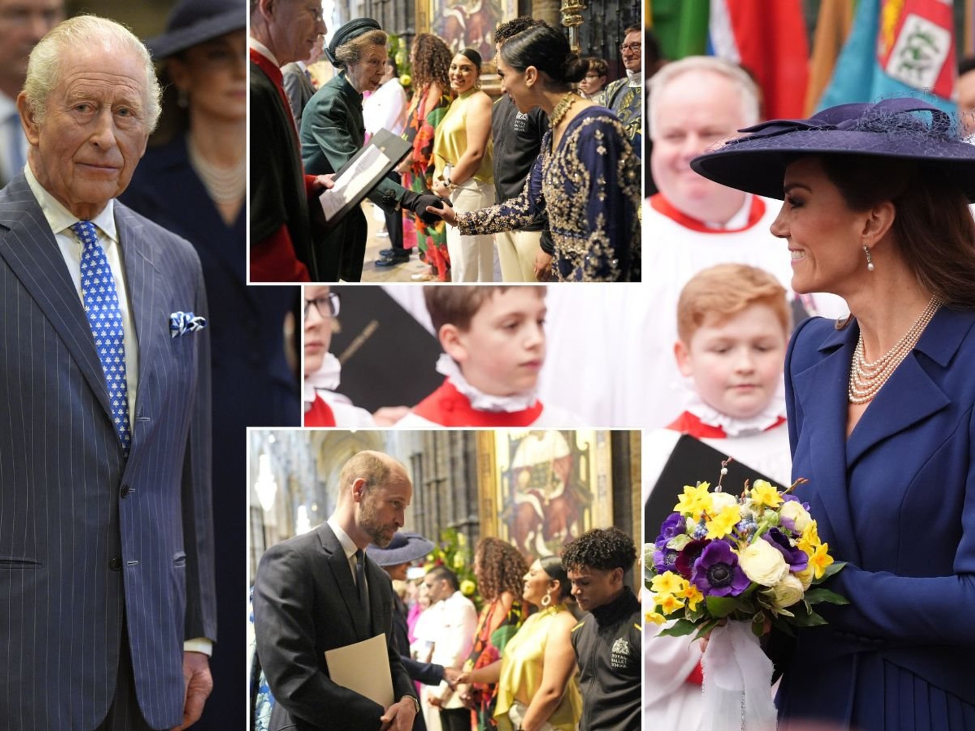 King Charles leads Royal Family at Commonwealth Day Service as William and Catherine support monarch