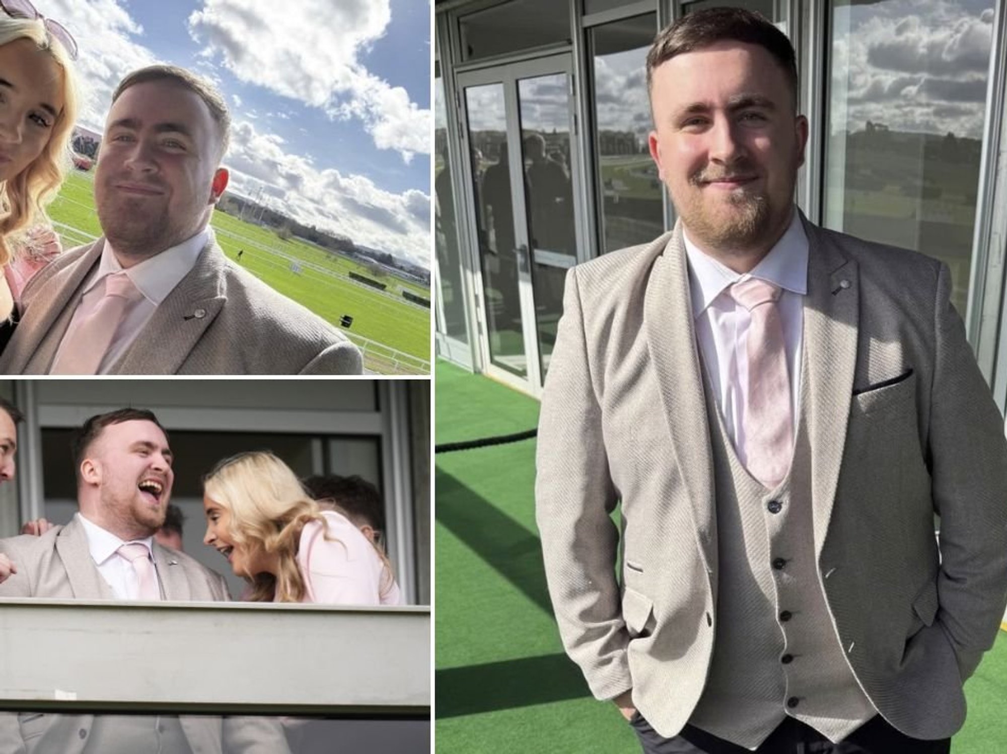 Luke Littler and girlfriend Faith Millar matching at Cheltenham as darts maestro joins fellow stars