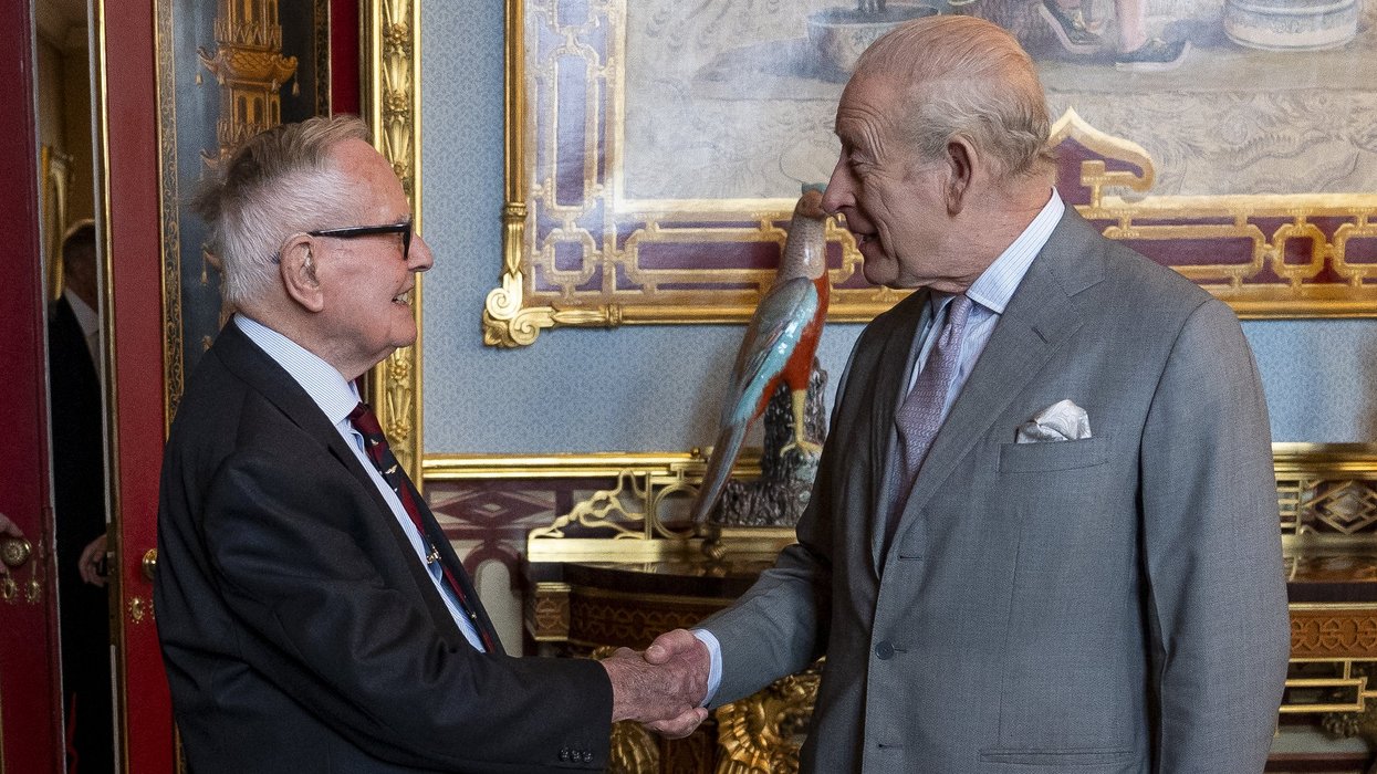 King Charles meets 105-year-old last surviving Mosquito bomber pilot at St James's Palace