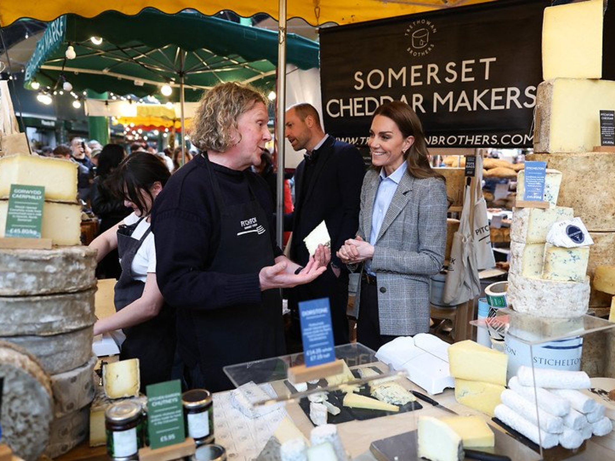 Catherine and William help out at Borough Market as they get their hands dirty at iconic food destination