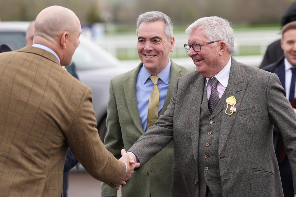 Mike Tindall mingles with Sir Alex Ferguson at Cheltenham