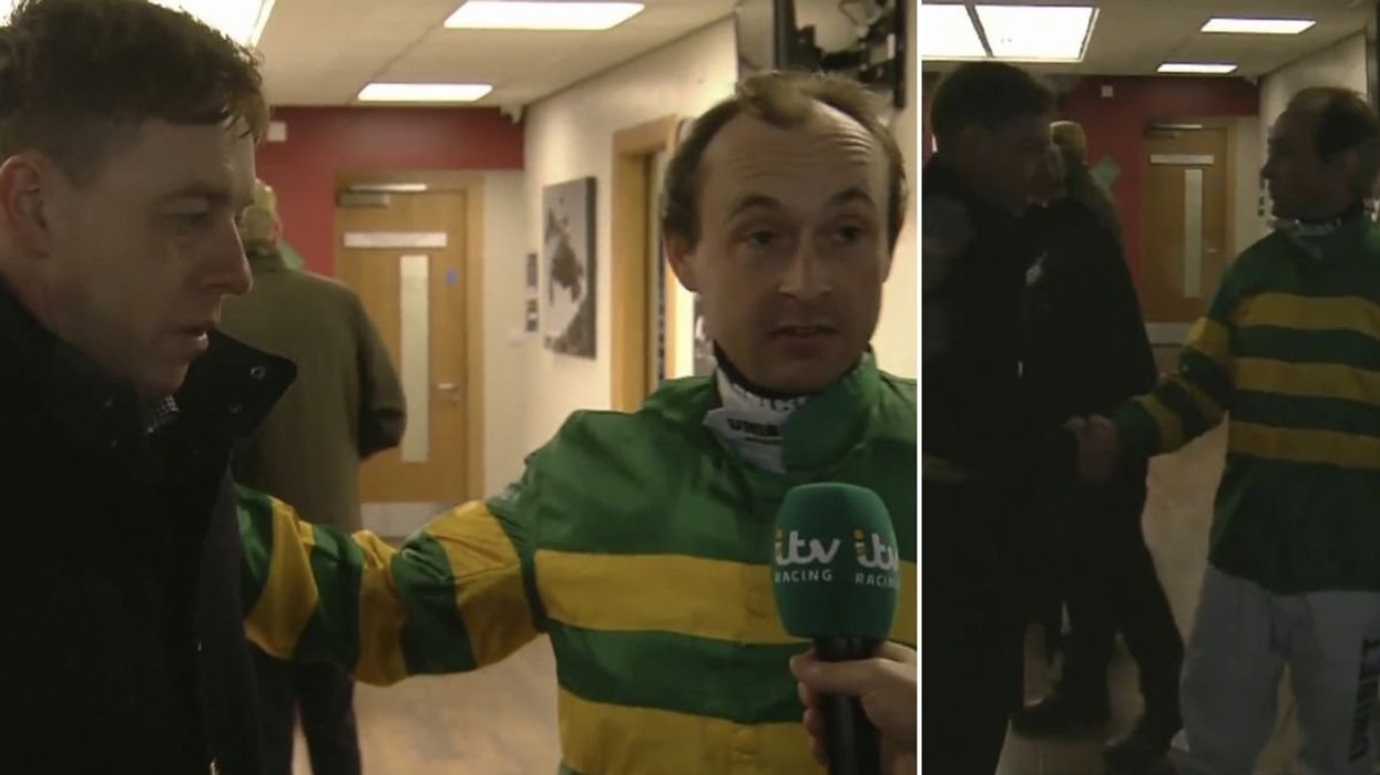 Cheltenham jockeys at centre of 'racism row' shake hands on live TV to end dispute