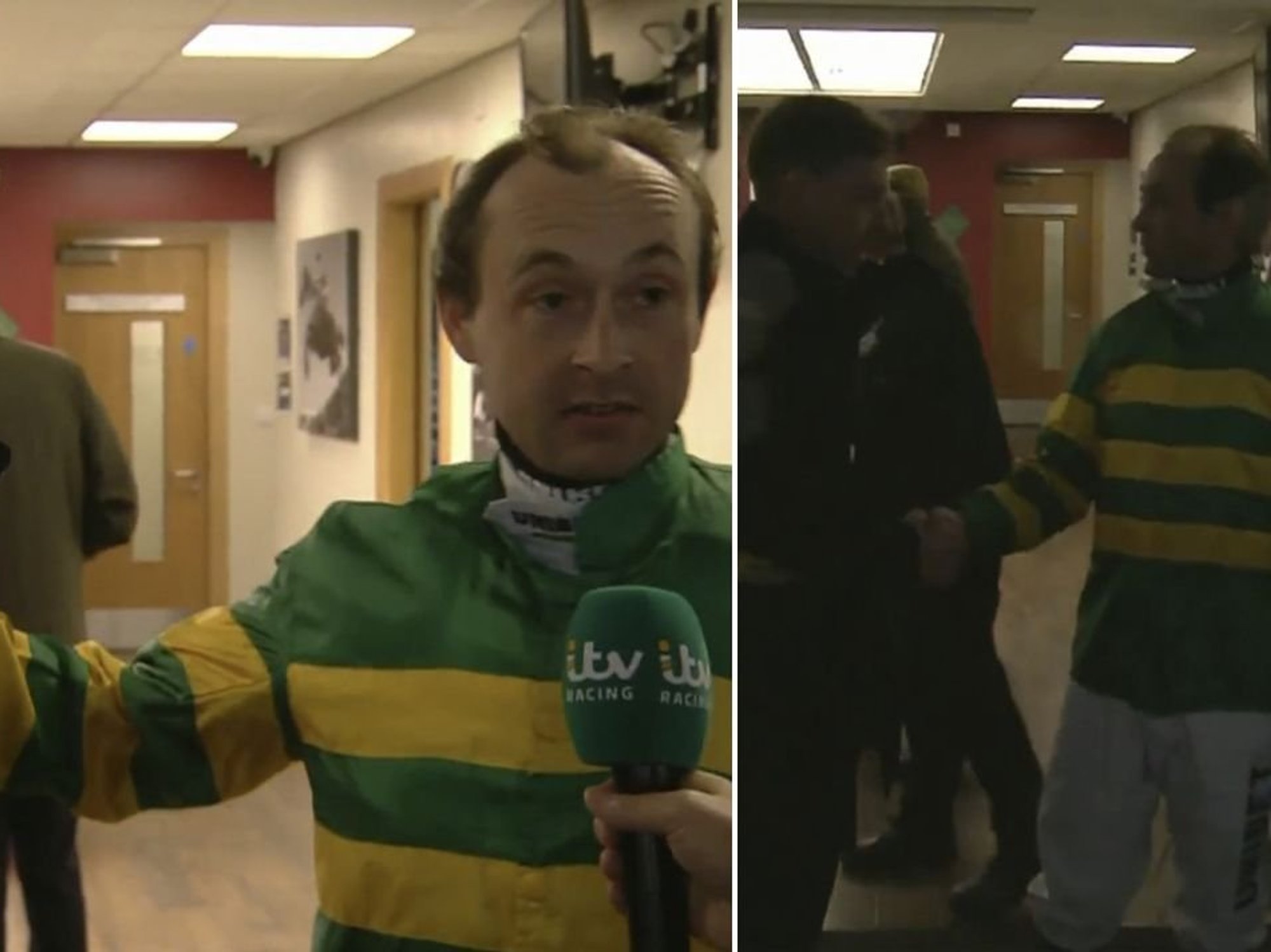 Cheltenham jockeys at centre of 'racism row' shake hands on live TV to end dispute