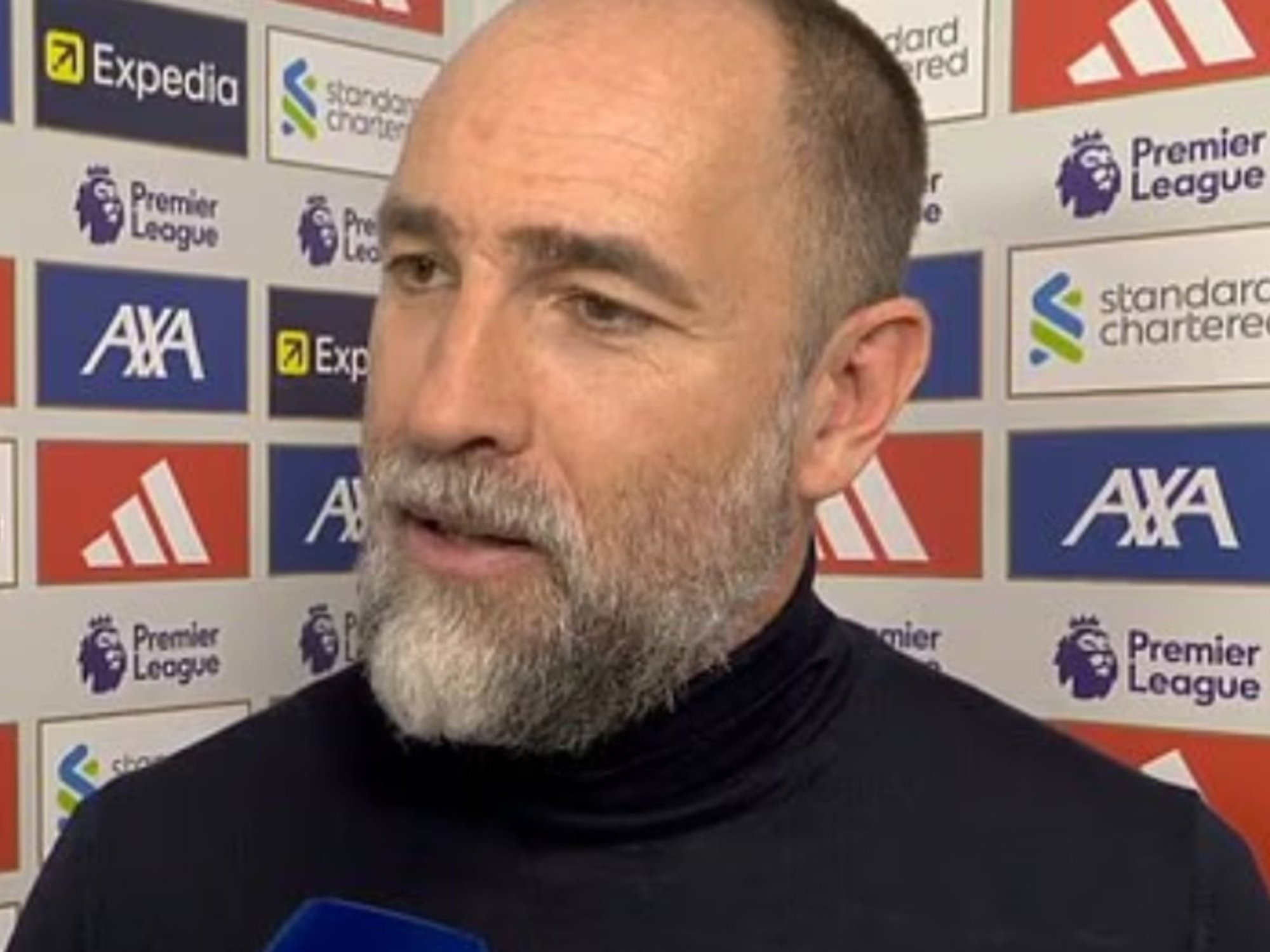 Igor Tudor has awkward interview with Sky Sports after Tottenham battle to Liverpool draw
