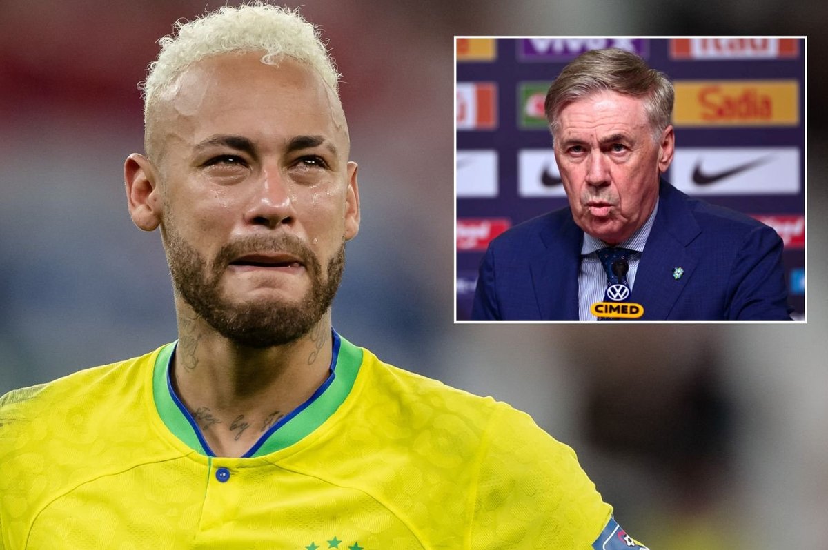 Neymar 'sad and upset' as Brazil icon hits out at Carlo Ancelotti with World Cup dream in danger