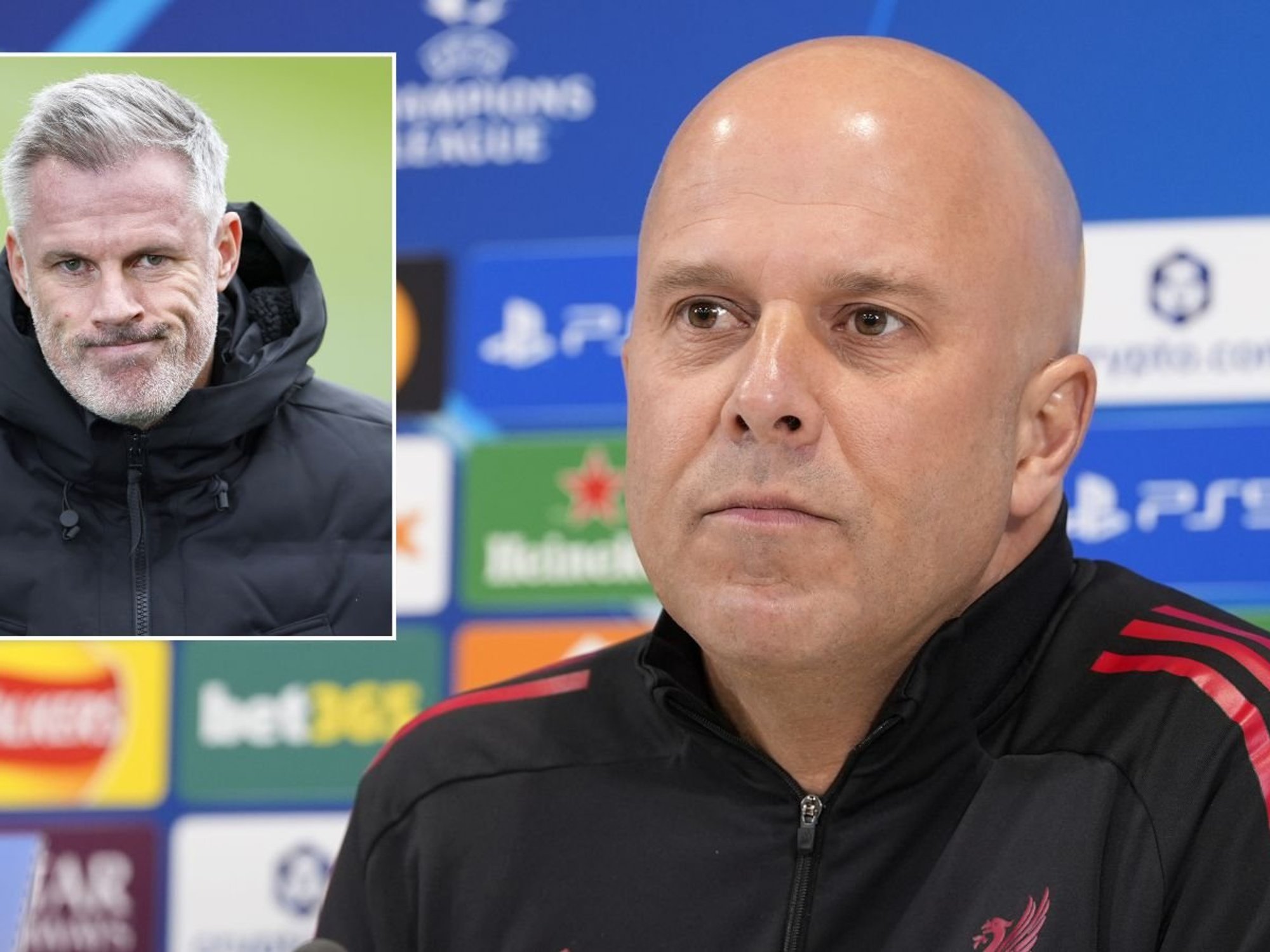 Arne Slot hits back at Jamie Carragher ahead of Liverpool and Galatasaray Champions League match