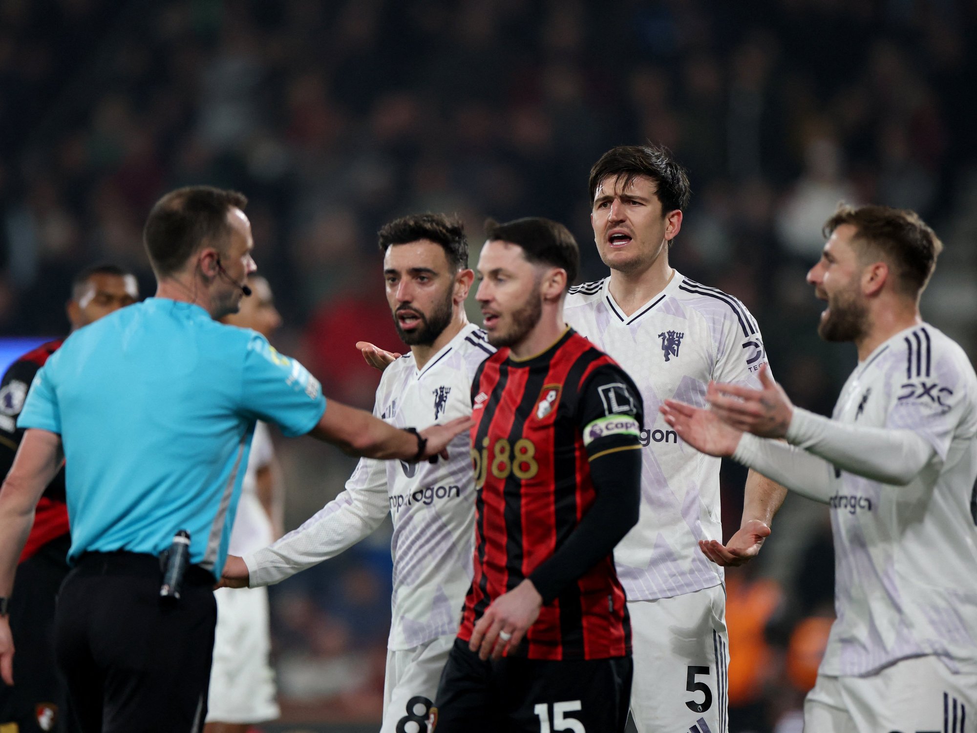 Man Utd launch official complaints over 'crazy' referee decisions in Bournemouth draw
