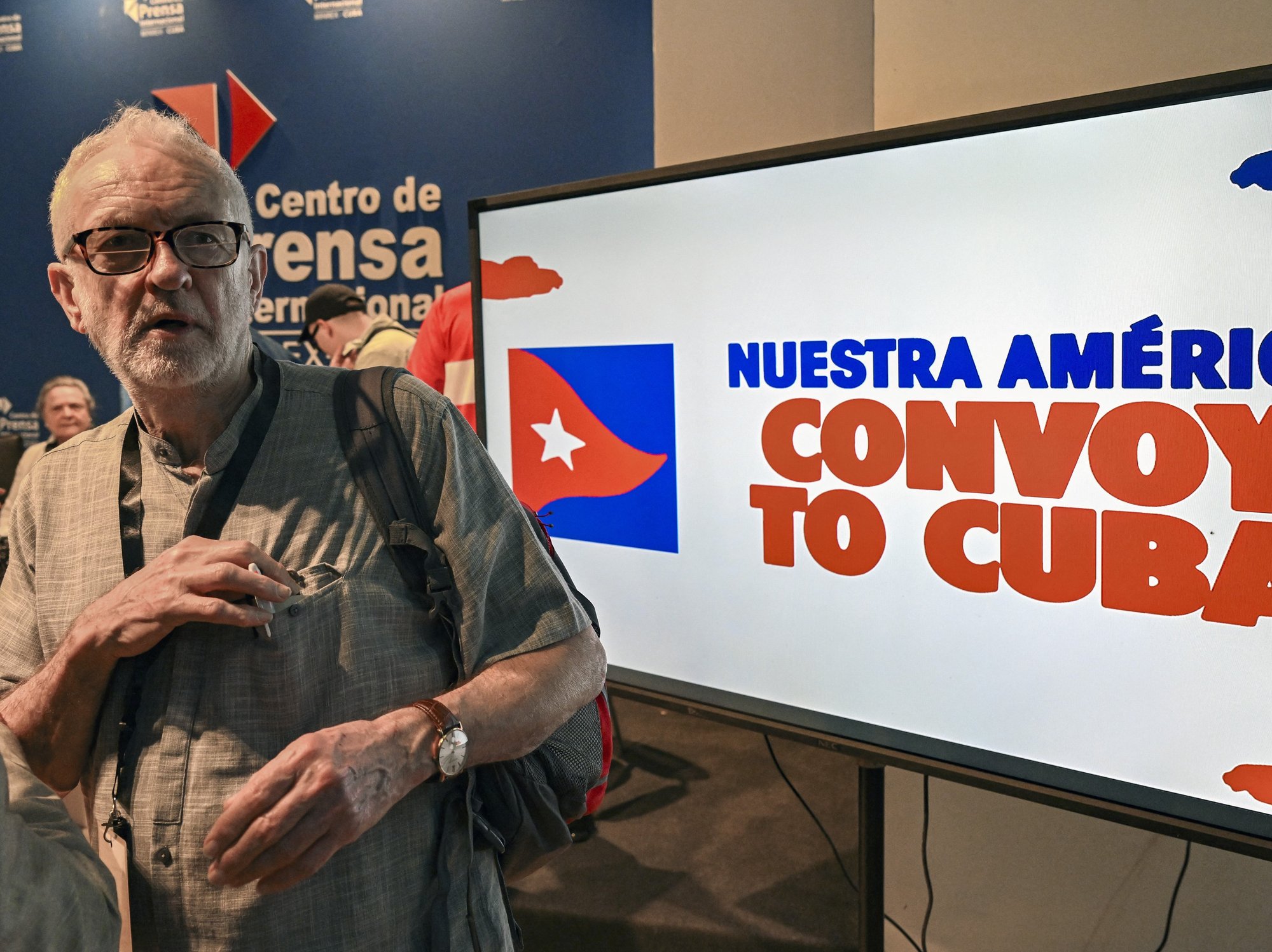 Jeremy Corbyn and rap group Kneecap embark on anti-American 'aid mission' to communist Cuba