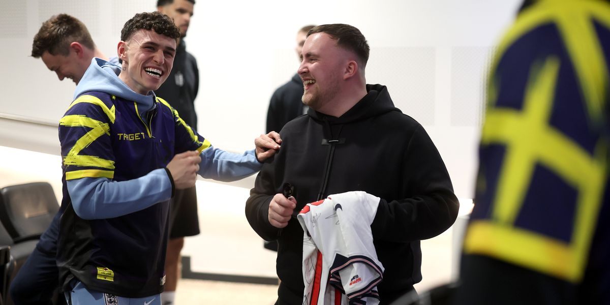 Luke Littler makes surprise appearance at England camp Luke Littler makes surprise appearance at England camp