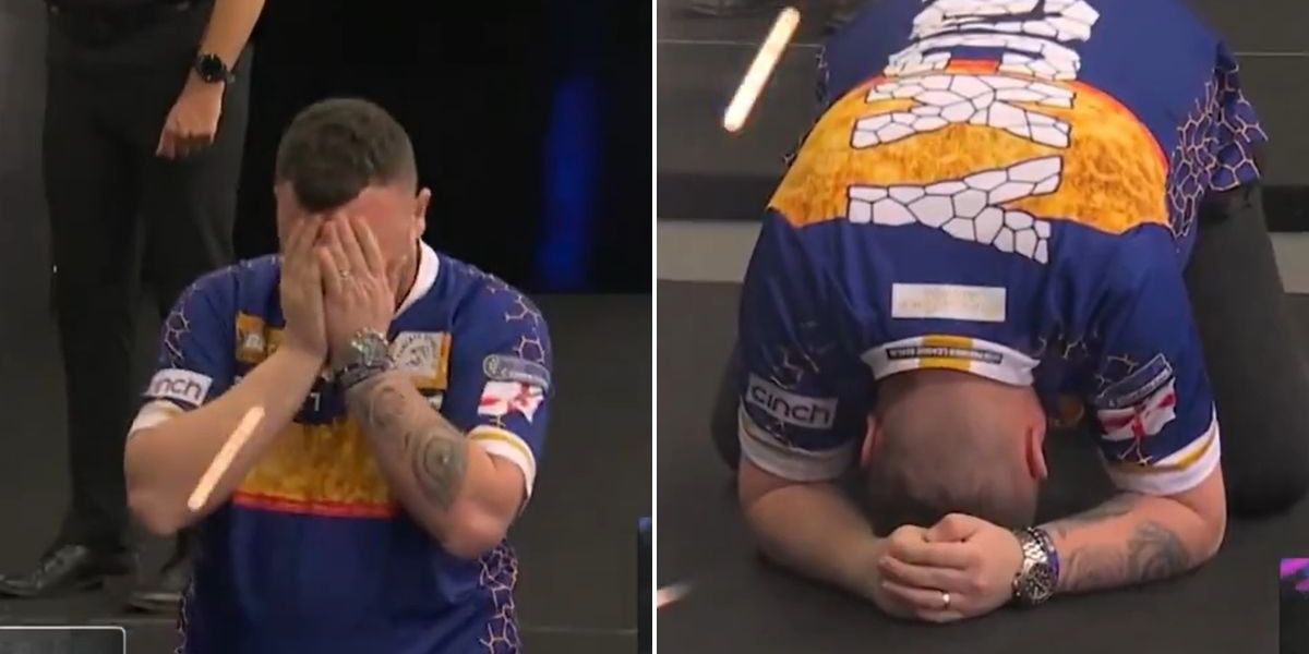 Josh Rock breaks down on stage after landing first Premier League win Josh Rock breaks down on stage after landing first Premier League win
