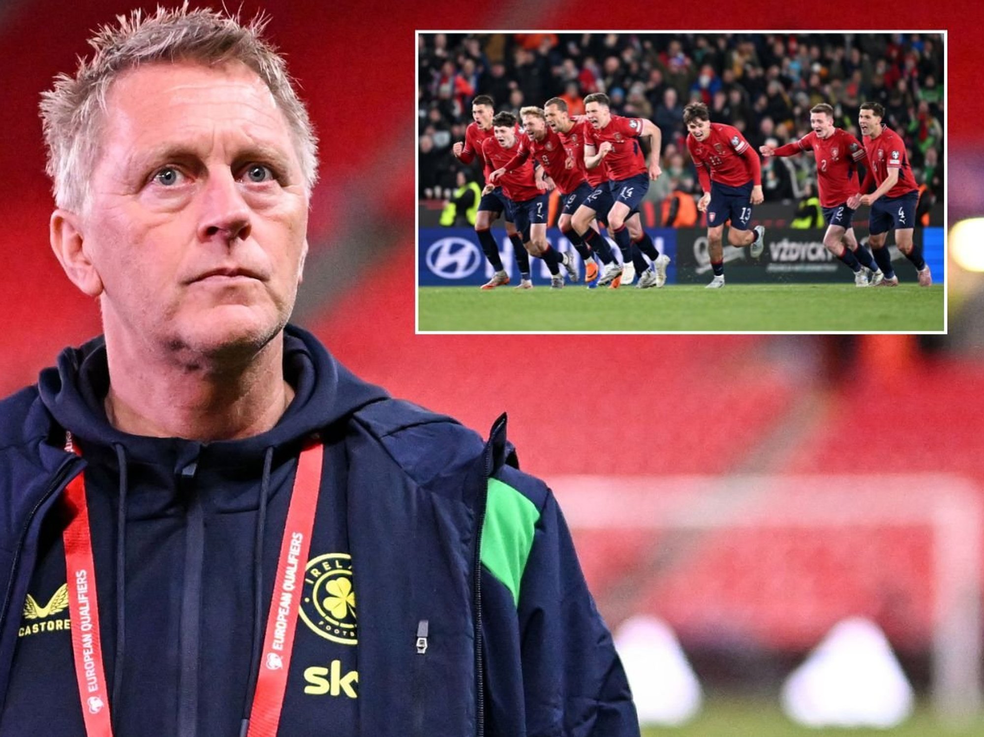 Ireland manager gives devastated speech after losing Czechia World Cup play-off match