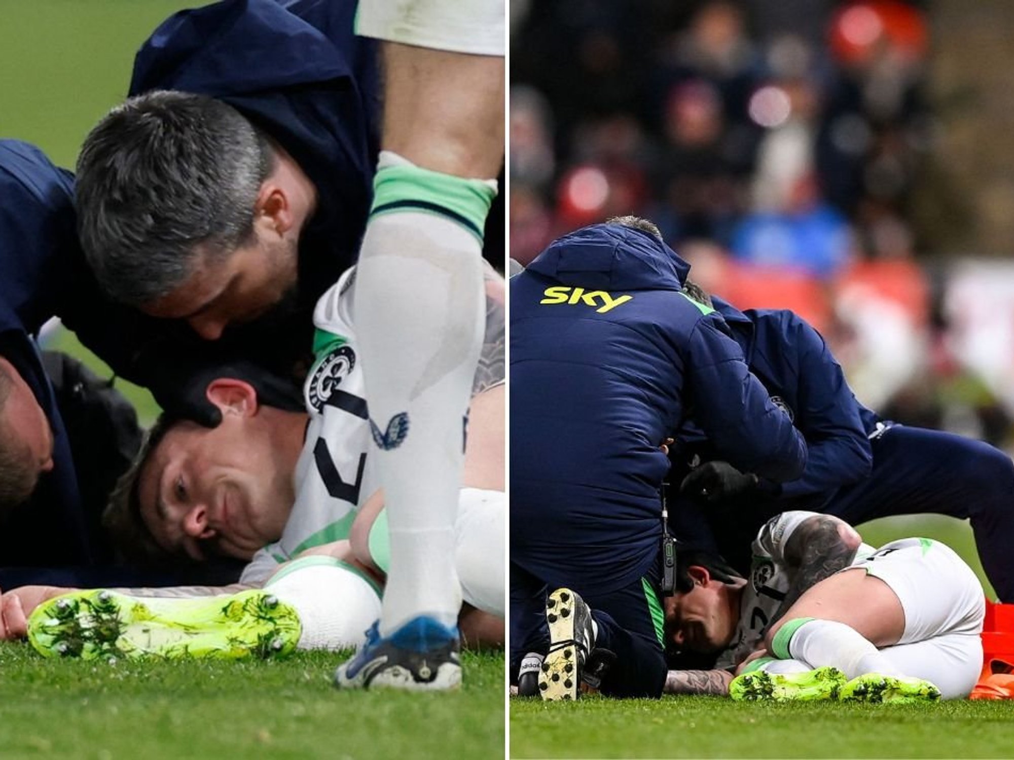 Ireland player health update after spending night in hospital following horror injury vs Czech Republic