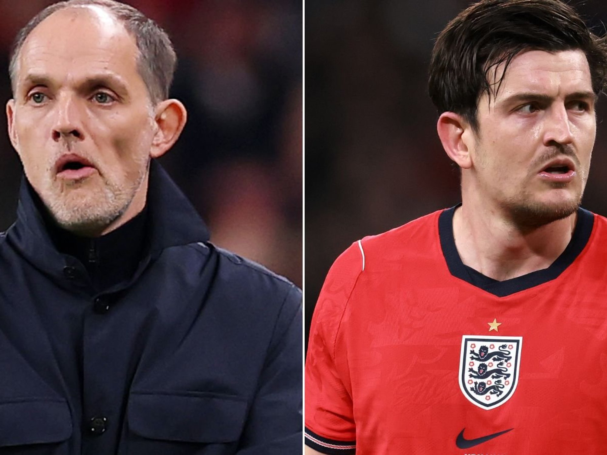 Thomas Tuchel and Harry Maguire angry at the same thing after England slump to Uruguay draw