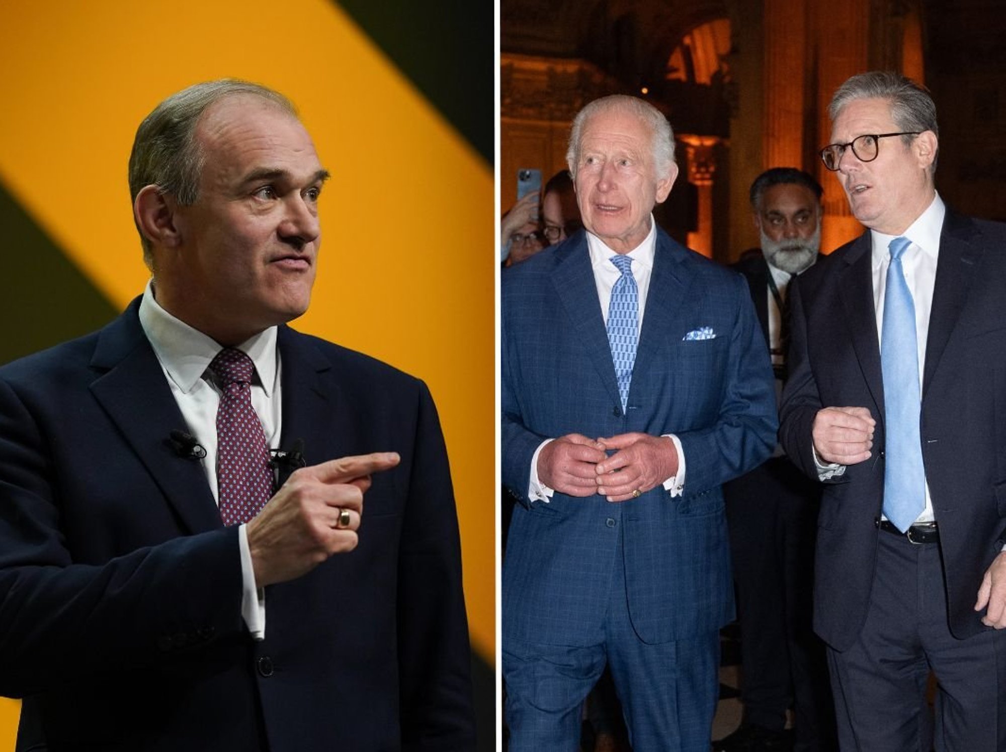 Ed Davey slams Keir Starmer's 'lack of backbone' after Buckingham Palace announces King's US State Visit