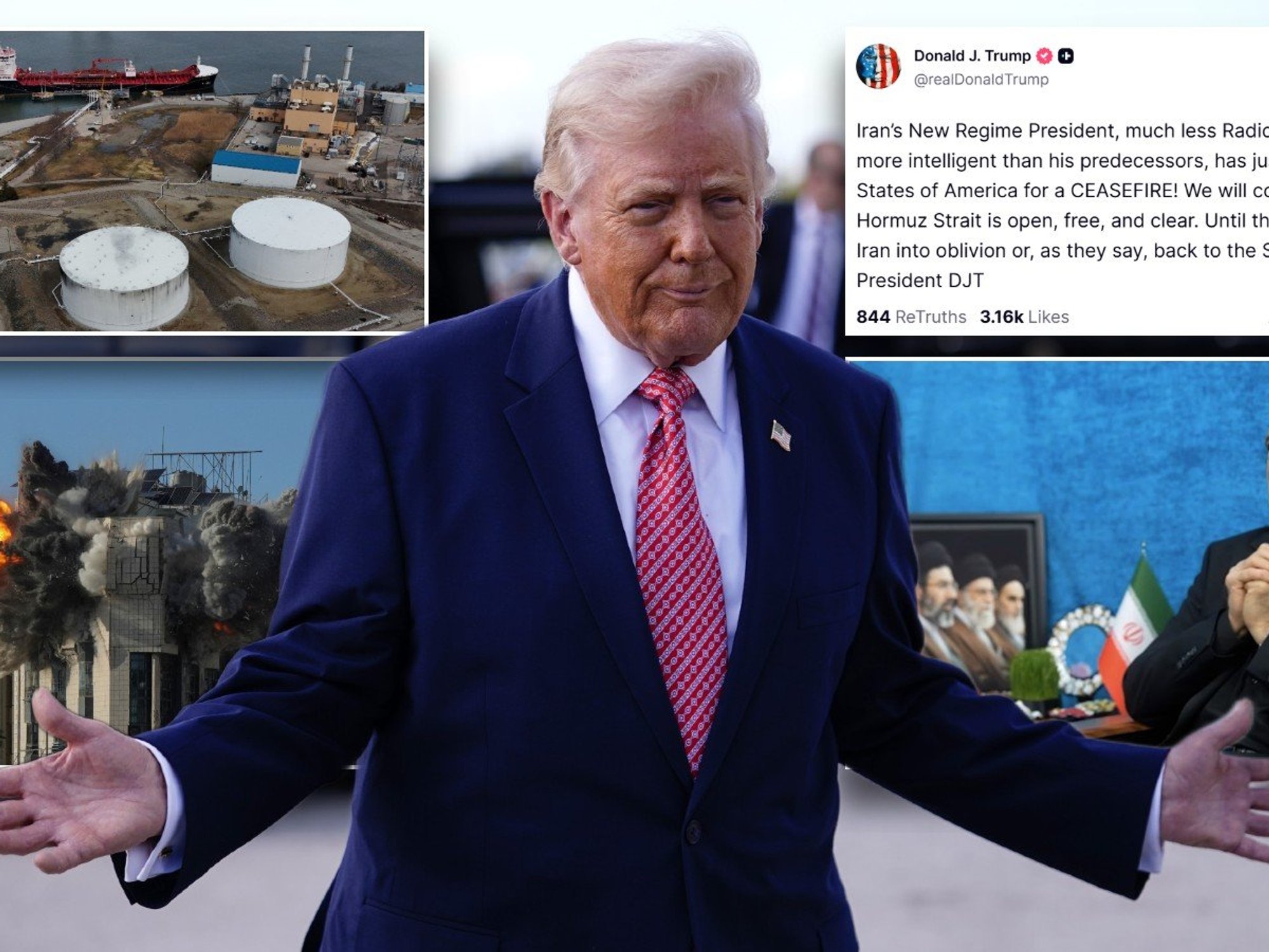 Donald Trump vows to blast Iran 'back to the Stone Ages' until Strait of Hormuz reopens