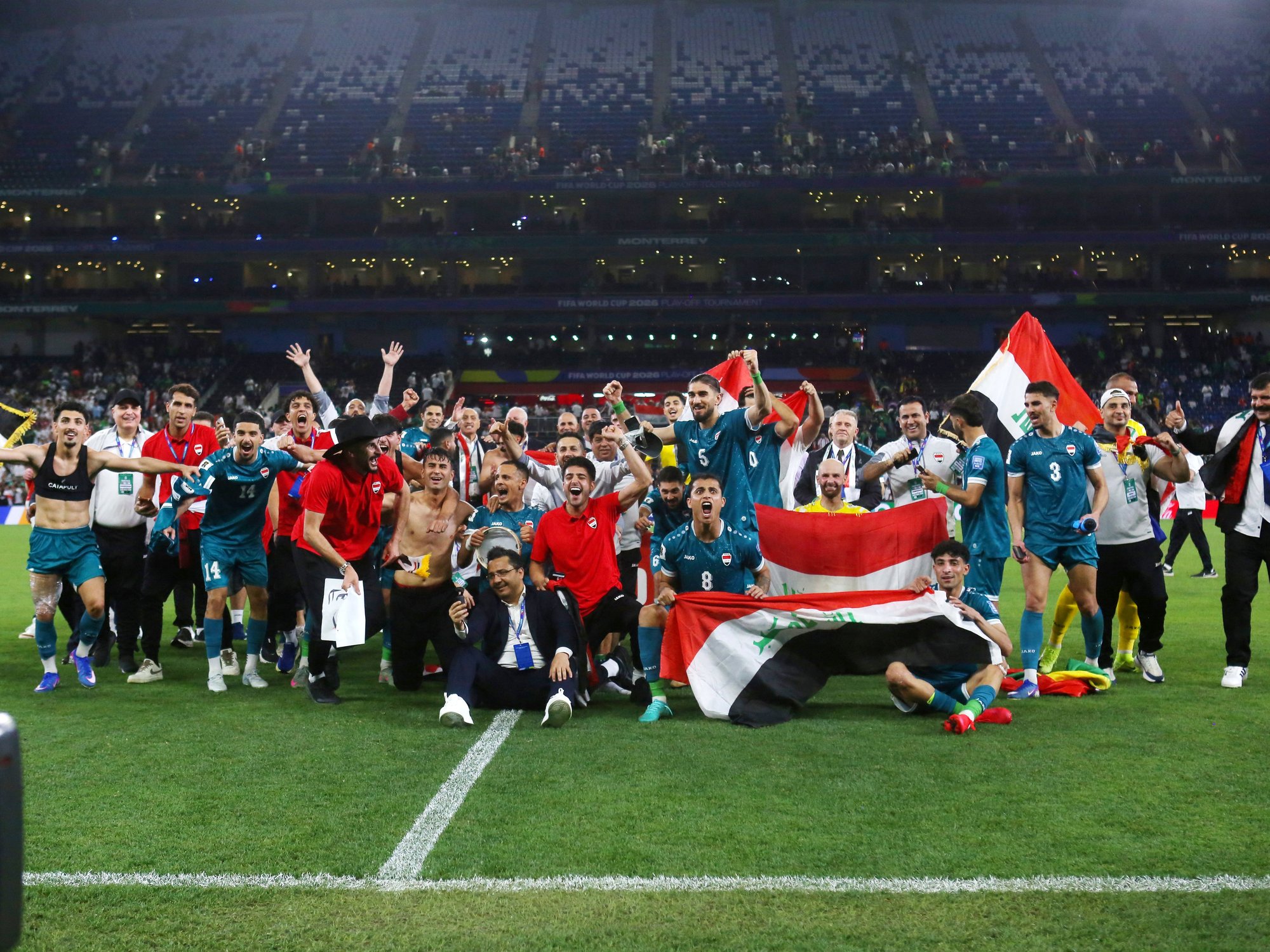 Football coach collapses during wild celebrations after team qualifies for World Cup