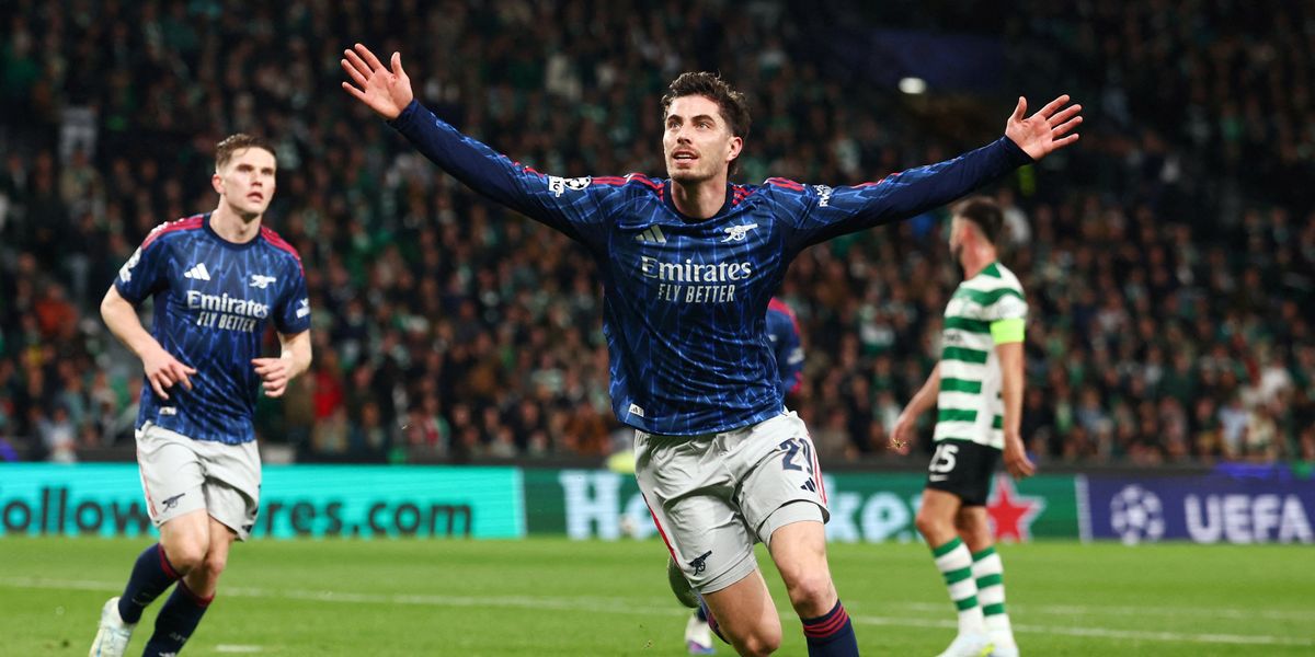 Kai Havertz strikes late to give Arsenal major advantage in Sporting Champions League tie Kai Havertz strikes late to give Arsenal major advantage in Sporting Champions League tie