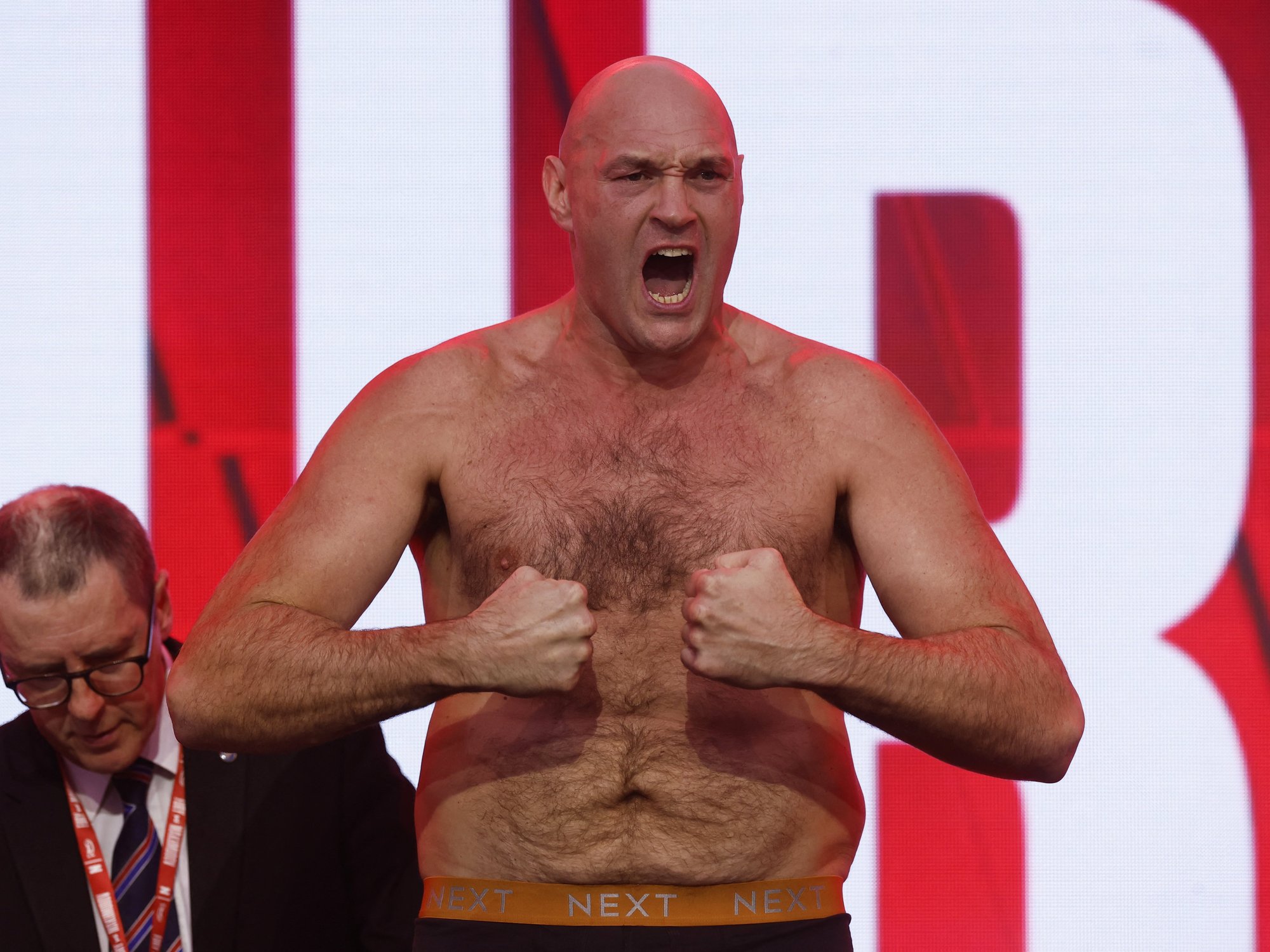 Tyson Fury shows off incredible physique at weigh-in ahead of Arslanbek Makhmudov fight