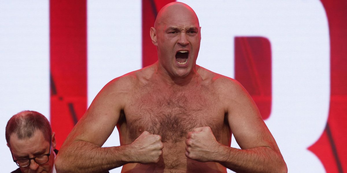 Tyson Fury shows off incredible physique at weigh-in ahead of Arslanbek Makhmudov fight Tyson Fury shows off incredible physique at weigh-in ahead of Arslanbek Makhmudov fight